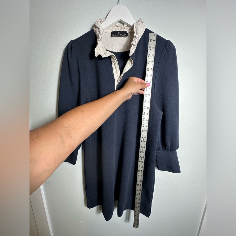 Tuckernuck Pomander Place Navy Charlotte Terry Minimalist Dress Size Small - Picture 12 of 17